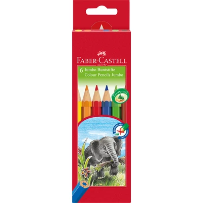 KREDKI JUMBO FABER-CASTELL, 6 KOLORÓW