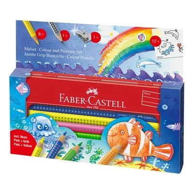 KREDKI JUMBO GRIP ZESTAW DO MALOWANIA UNDERWATER WORLD FABER-CASTELL