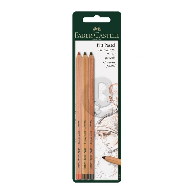 KREDKI PASTELOWE PITT FABER-CASTELL, 3 KOLORY