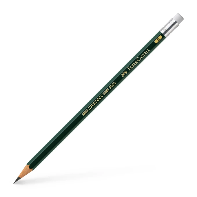 OŁÓWEK CASTELL 9000 B Z GUMKĄ FABER-CASTELL