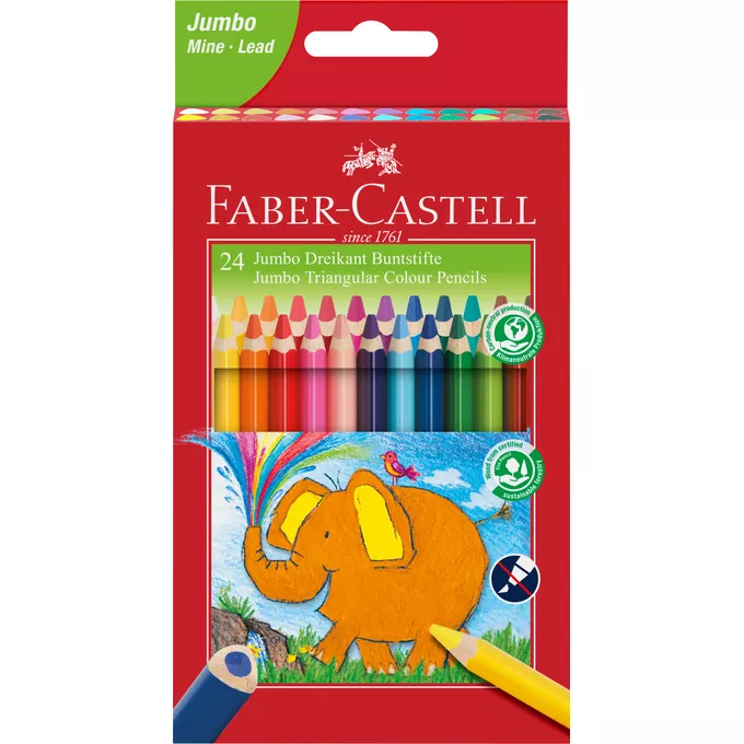 KREDKI JUMBO 5,4MM FABER-CASTELL, 24 KOLORY