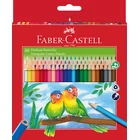 KREDKI TRÓJKĄTNE ECO FABER-CASTELL, 48 KOLORÓW + TEMPERÓWKA