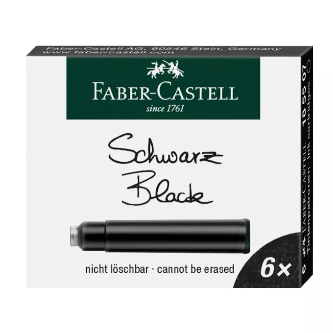 NABOJE ATRAMENTOWE FABER-CASTELL, CZARNE