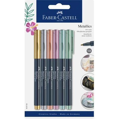 PISAKI METALICZNE METALLICS FABER-CASTELL, 6 KOLORÓW