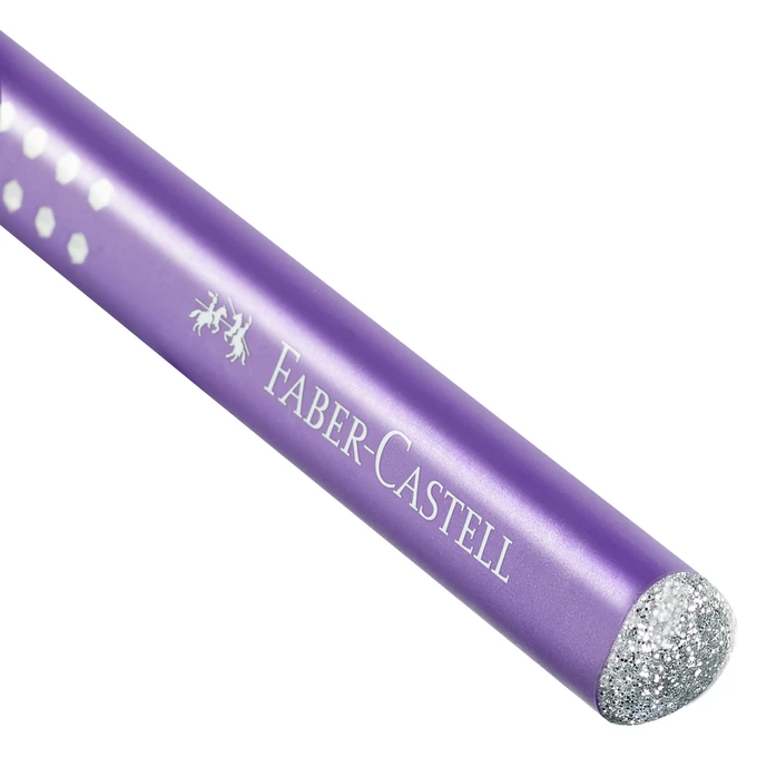 OŁÓWEK JUMBO SPARKLE PEARL FABER-CASTELL, FIOLETOWY