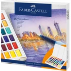 FARBY AKWARELOWE W KOSTKACH CREATIVE STUDIO FABER-CASTELL, 48 KOLORÓW + PĘDZELEK AKWARELOWY