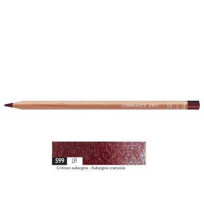 Kredka Caran d'Ache Luminance 6901, 599 Crimson Aubergine - Ciemnofioletowy Karmazyn