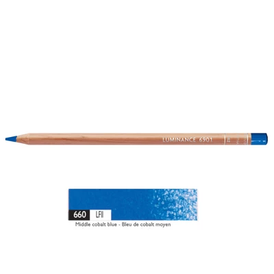 Kredka Caran d'Ache Luminance 6901, 660 Middle Cobalt Blue - Kobaltowo Niebieska