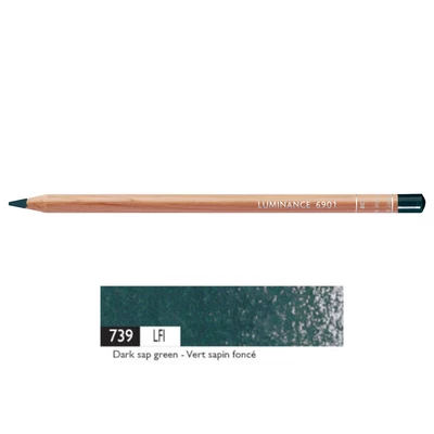 Kredka Caran d'Ache Luminance 6901, 739 Dark Sap Green - Ciemna Roślinna Zieleń 