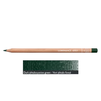 Kredka Caran d'Ache Luminance 6901, 719 Dark Phthalocyanine Green - Ciemna Zieleń Ftalocyjaninowa