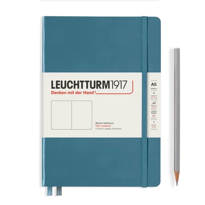 NOTATNIK A5 RISING COLOURS LEUCHTTURM1917, TWARDA OPRAWA, STONE BLUE (KAMIENNY BŁĘKIT)