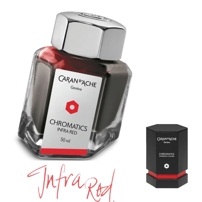 Atrament Chromatics Caran d'Ache, kolor Infra Red (czerwony)