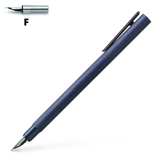 PIÓRO WIECZNE NEO SLIM ALUMINIUM FABER-CASTELL, DARK BLUE - Stalówka: F - cienka