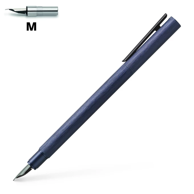 PIÓRO WIECZNE NEO SLIM ALUMINIUM FABER-CASTELL, DARK BLUE - Stalówka: M - średnia