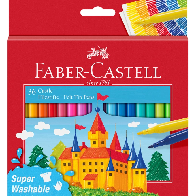 FLAMASTRY ZAMEK FABER-CASTELL, 36 KOLORÓW