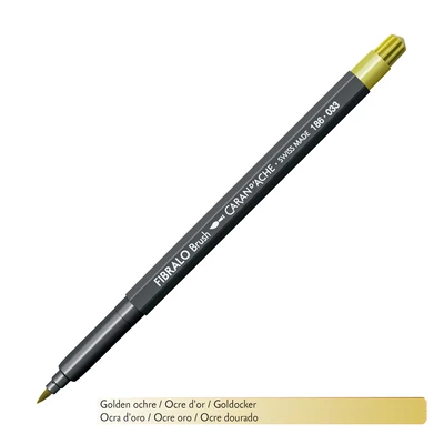 Flamaster Caran d'Ache Fibralo Brush, 033 Złota Ochra