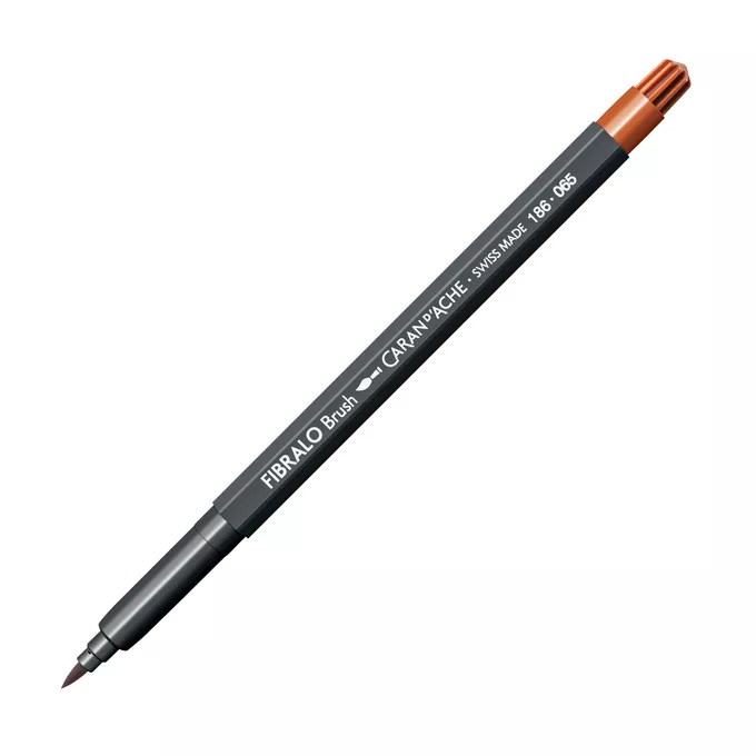 Flamaster Caran d'Ache Fibralo Brush, 065 Brunatny