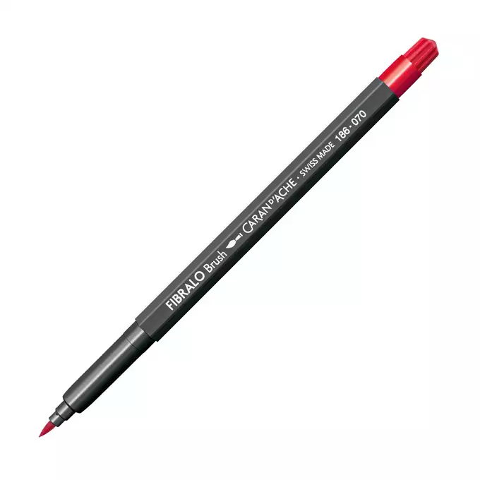 Flamaster Caran d'Ache Fibralo Brush, 070 Szkarłatny