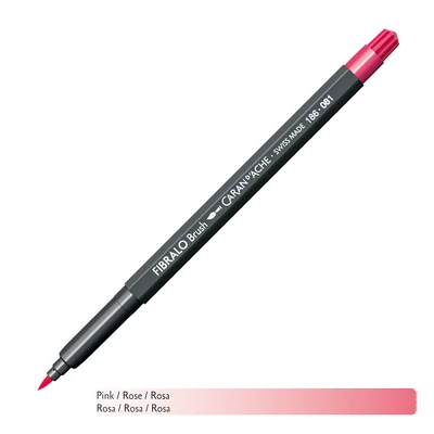 Flamaster Caran d'Ache Fibralo Brush, 081 Różowy