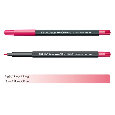 Flamaster Caran d'Ache Fibralo Brush, 081 Różowy