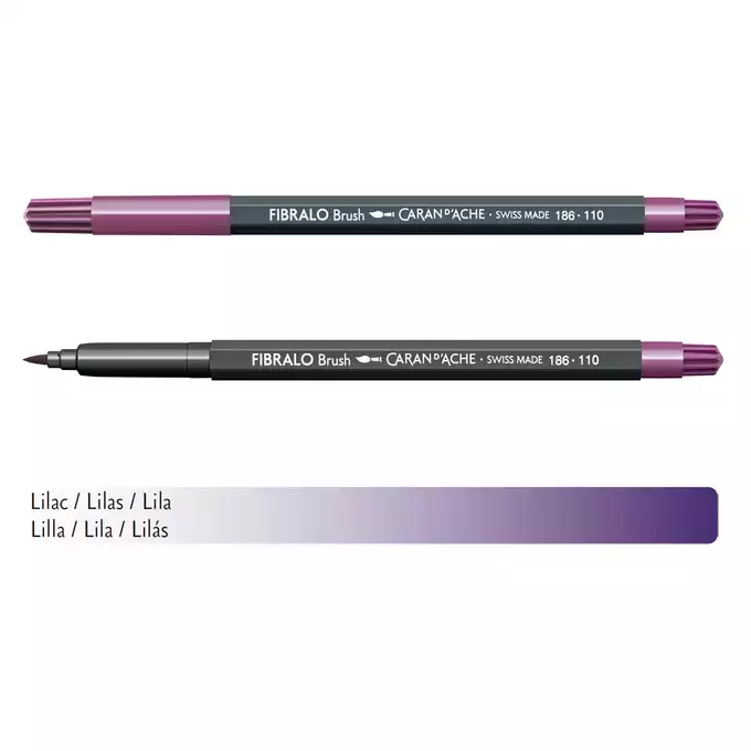 Flamaster Caran d'Ache Fibralo Brush, 110 Liliowy