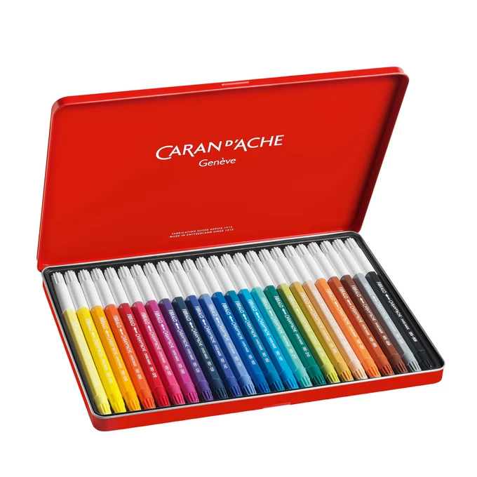 Flamastry Caran d'Ache Fibralo, 24 kolory