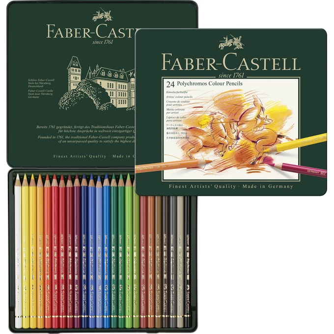 KREDKI AKWARELOWE ALBRECHT DURER FABER-CASTELL, 120 KOLORÓW + KREDKI POLYCHROMOS, 24 KOLORY ZA DARMO