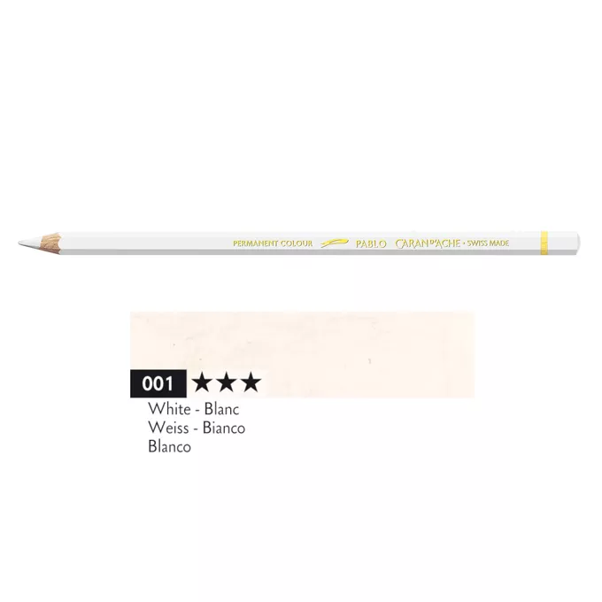 Kredka Caran d'Ache Pablo, kolor 001 White