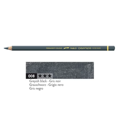 Kredka Caran d'Ache Pablo, kolor 008 Greyish Black