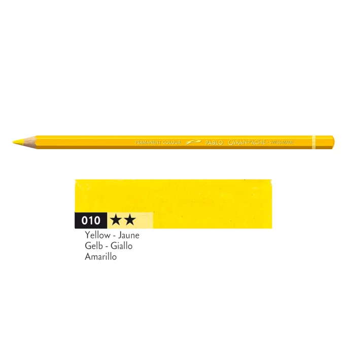 Kredka Caran d'Ache Pablo, kolor 010 Yellow