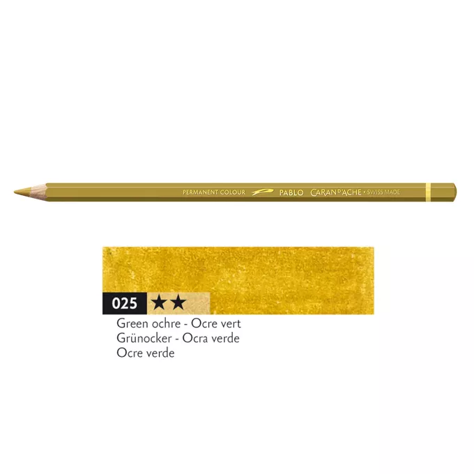 Kredka Caran d'Ache Pablo, kolor 025 Green Ochre