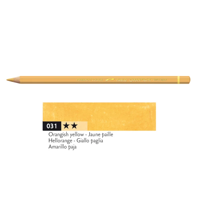 Kredka Caran d'Ache Pablo, kolor 031 Orangish Yellow