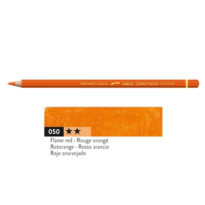 Kredka Caran d'Ache Pablo, kolor 050 Flame Red