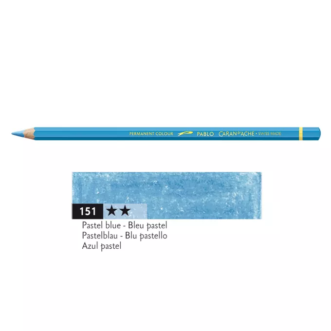 Kredka Caran d'Ache Pablo, kolor 151 Pastel Blue