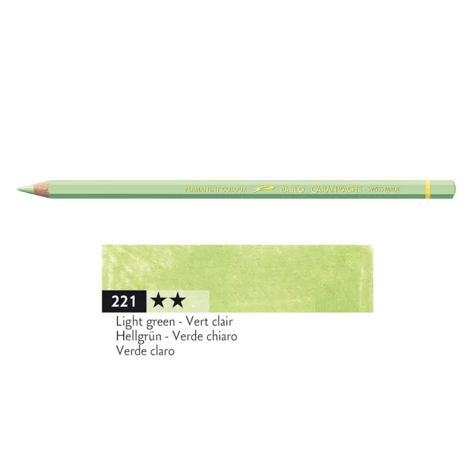 Kredka Caran d'Ache Pablo, kolor 221 Light Green