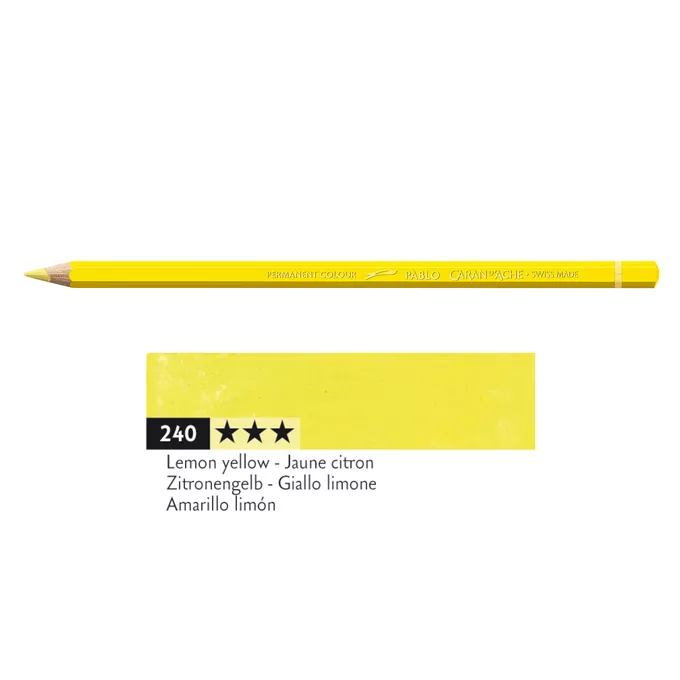 Kredka Caran d'Ache Pablo, kolor 240 Lemon Yellow