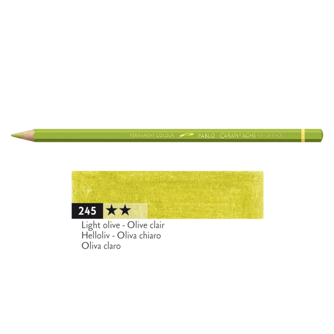 Kredka Caran d'Ache Pablo, kolor 245 Light Olive