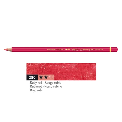 Kredka Caran d'Ache Pablo, kolor 280 Ruby Red