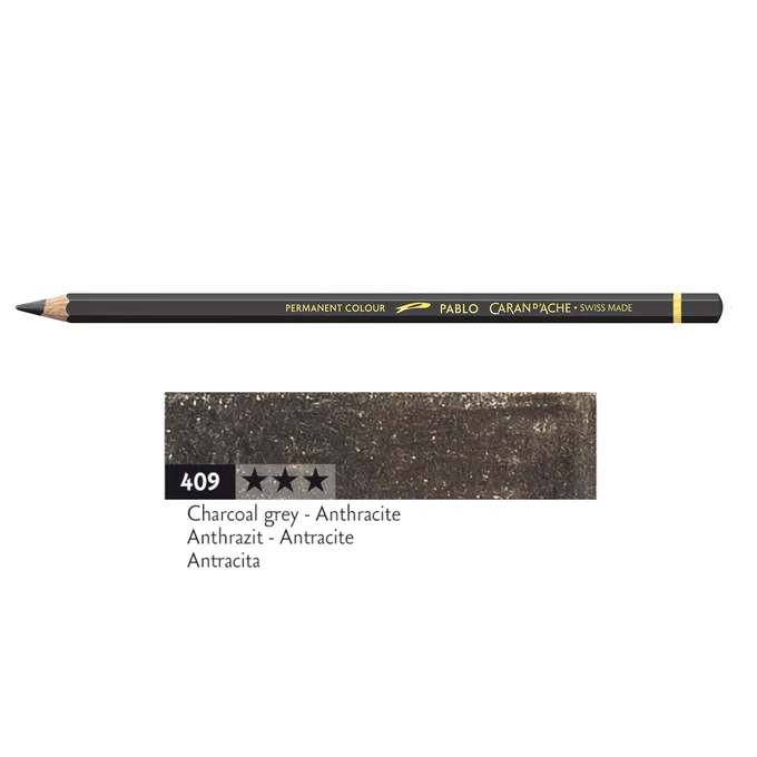 Kredka Caran d'Ache Pablo, kolor 409 Charcoal Grey