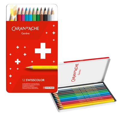 Kredki Swisscolor Caran d'Ache, 12 kolorów