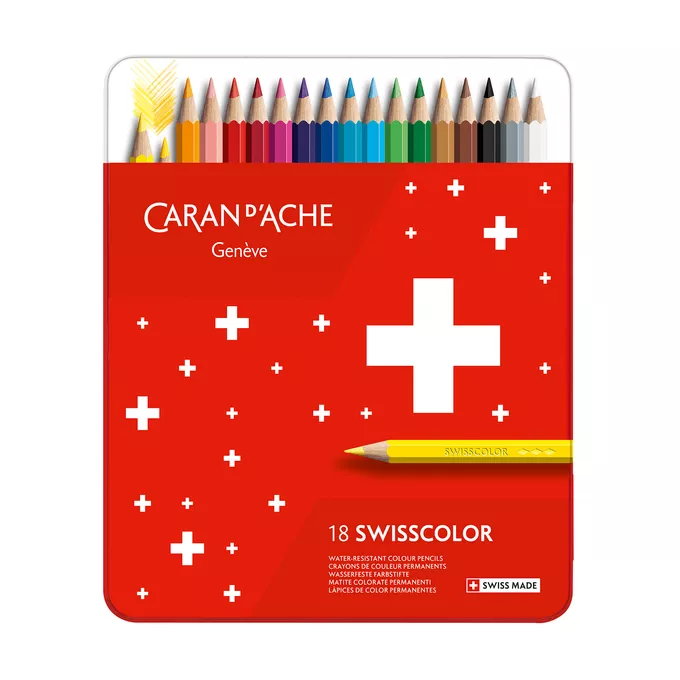 Kredki Swisscolor Caran d'Ache, 18 kolorów