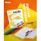 Kurs rysowania postaci Pentel: zestaw 24 kredek, ołówek, gumka i książeczka