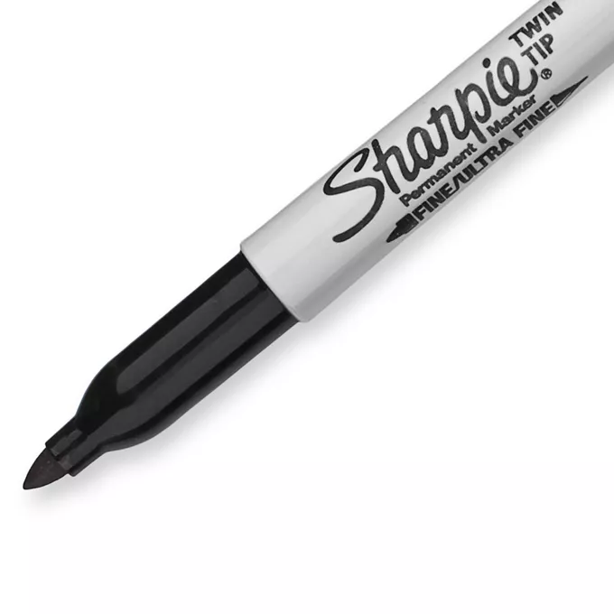 Marker permanentny Sharpie Twin Tip, czarny