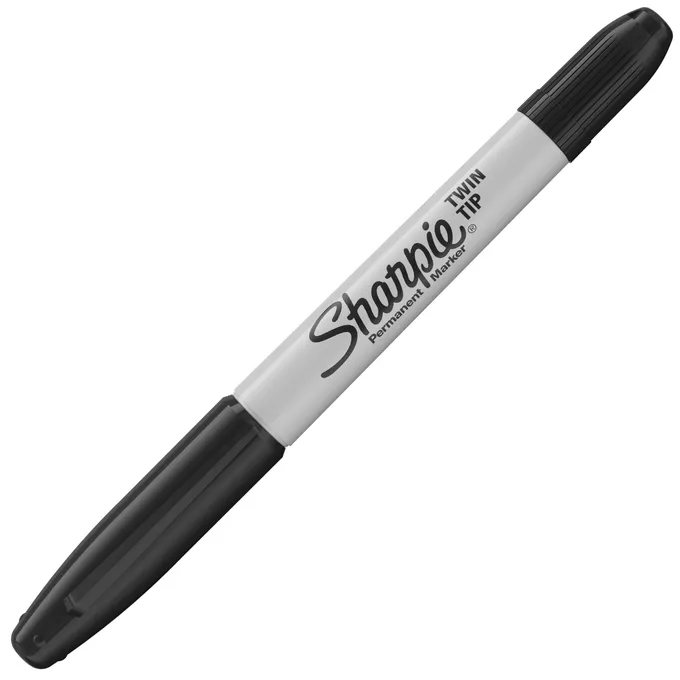 Marker permanentny Sharpie Twin Tip, czarny