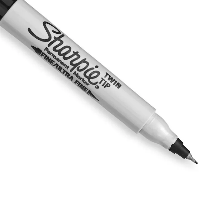 Marker permanentny Sharpie Twin Tip, czarny