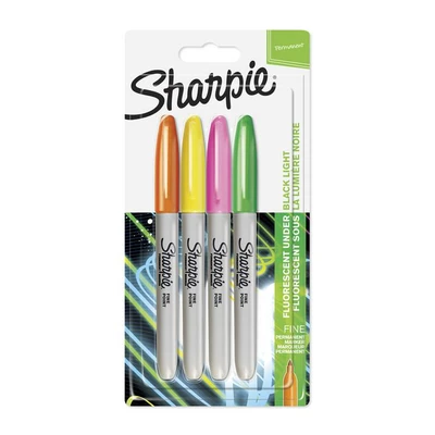 Markery permanentne Sharpie Neon, 4 kolory