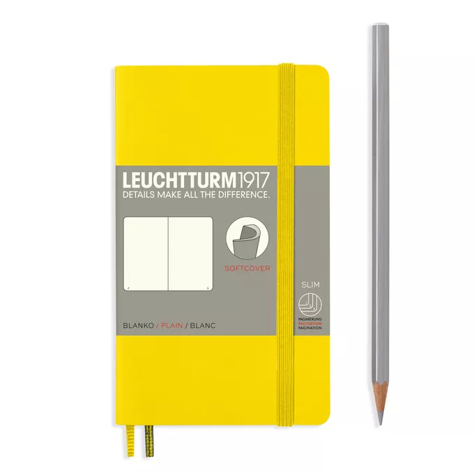 NOTATNIK LEUCHTTURM1917 POCKET (A6), MIĘKKA OPRAWA, CYTRYNOWY