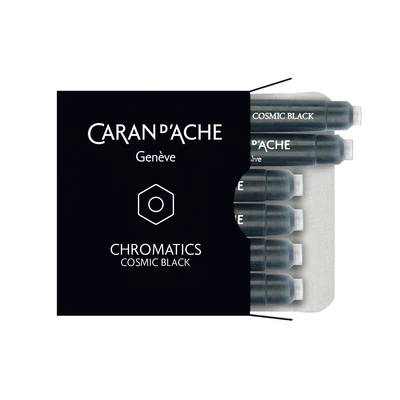 Naboje atramentowe Chromatics Caran d'Ache, kolor Cosmic Black (czarny)