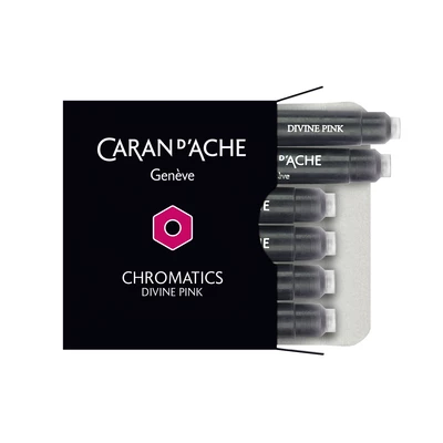 Naboje atramentowe Chromatics Caran d'Ache, kolor Divine Pink (różowy)