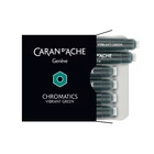 Naboje atramentowe Chromatics Caran d'Ache, kolor Vibrant Green (zielony)